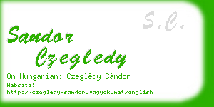 sandor czegledy business card